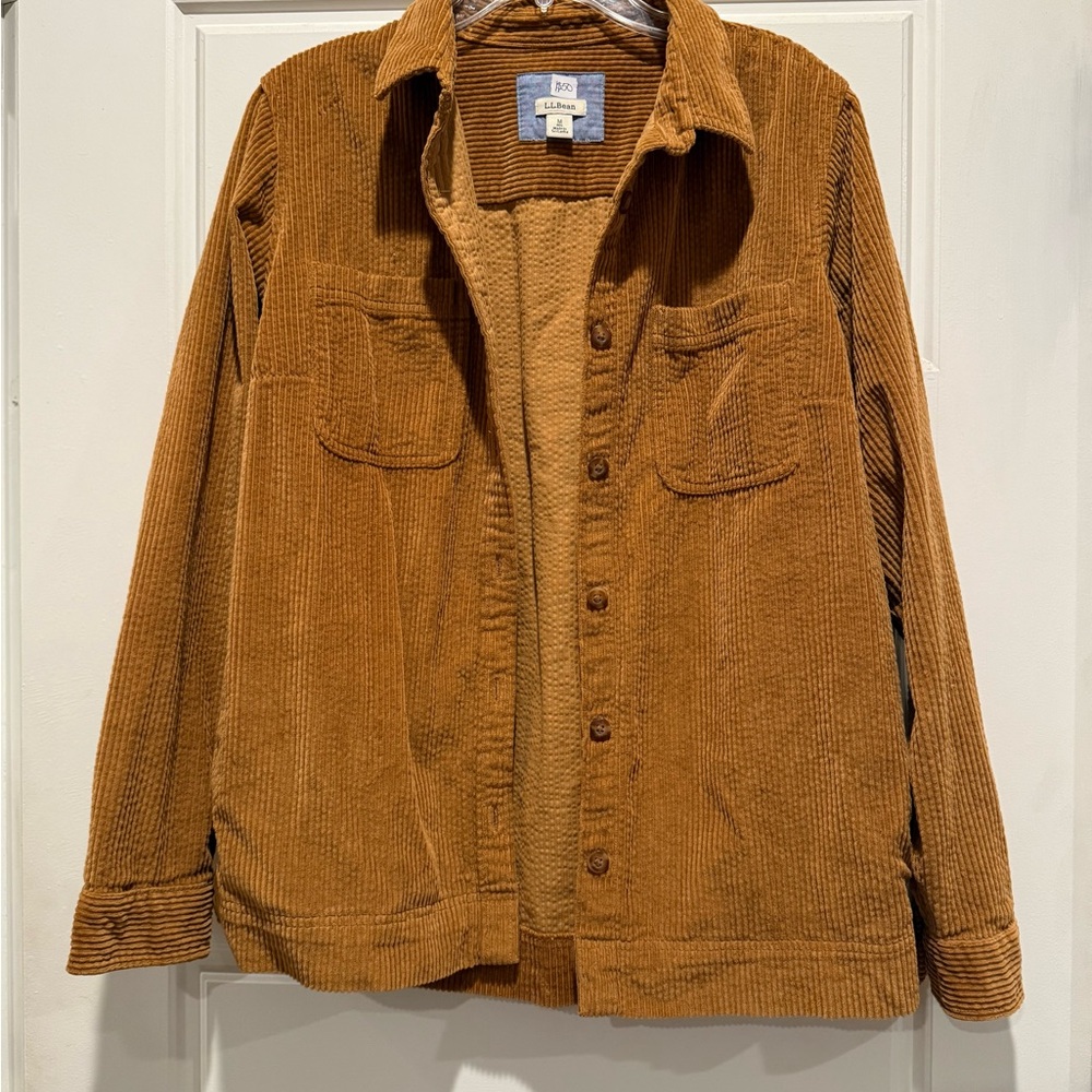 L.L. Bean Tan Corduroy Shacket